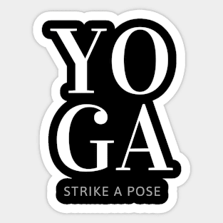 Yoga - White Text Sticker